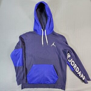 Air Jordan Sweatshirt Mens‎ Large Air Jordan Logo Contrasting Colors Blue